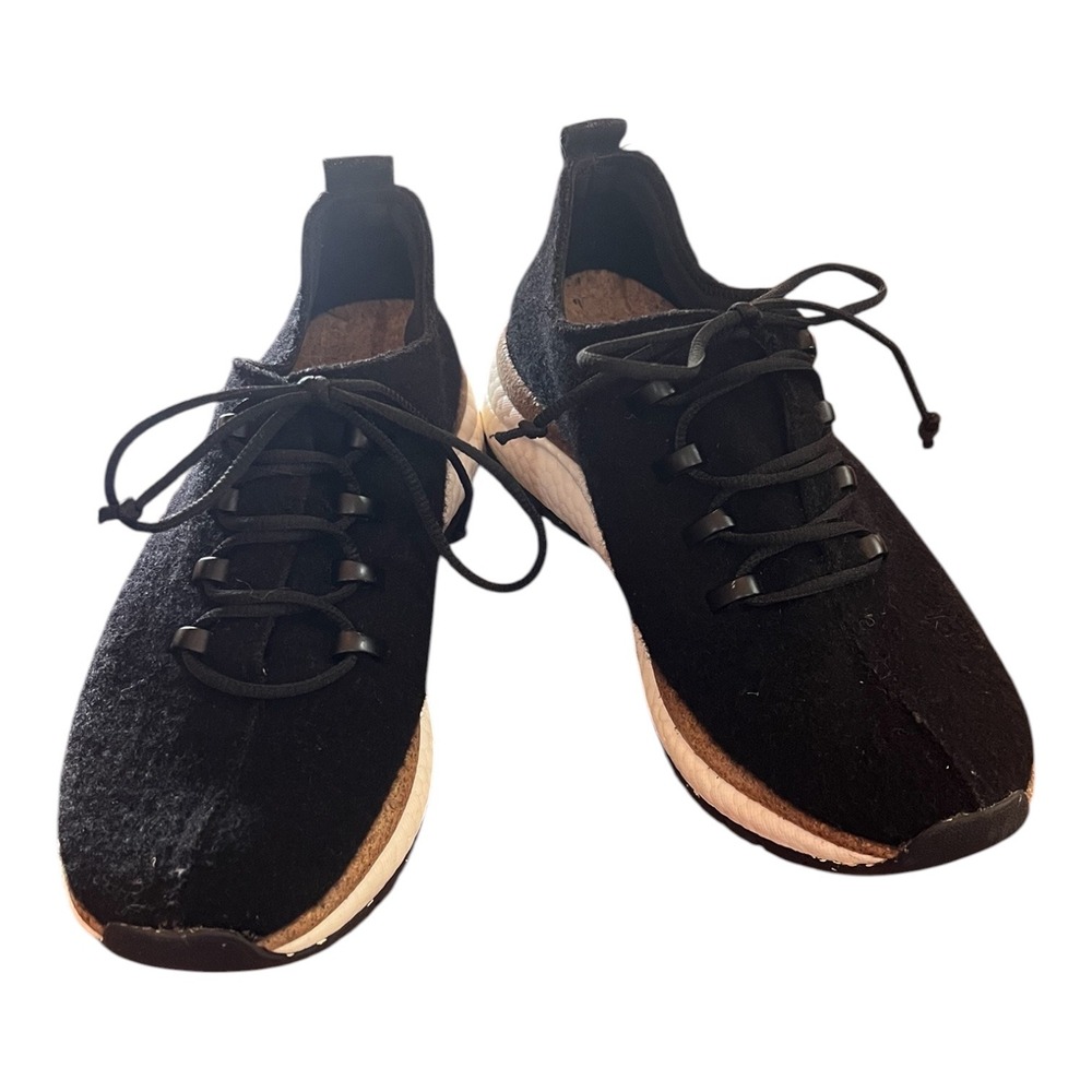 OTBT Courier Black Wool Alpaca Blend Lace Up Sneakers Womens 8M 9933